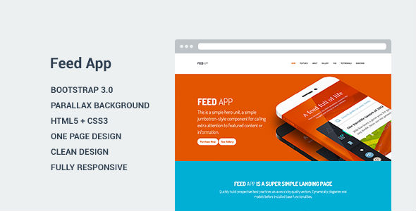 FeedApp - Landing Page Template