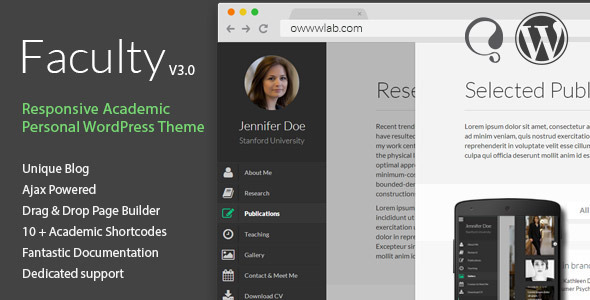 Faculty - Responsive Academic WordPress Theme