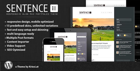 Sentence - Responsive Blog and Portfolio