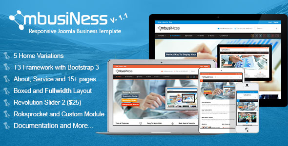 MbusiNess - Responsive Joomla Business Template