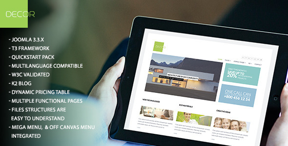 Decor Multi Purpose Joomla Responsive Template