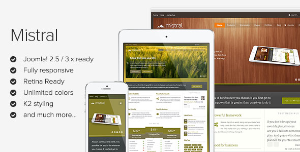 Mistral - Responsive Joomla Template