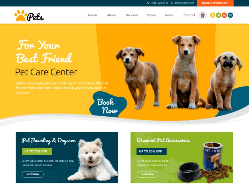 7 Plantillas gratis y premium para webs de veterinarios en Wordpress